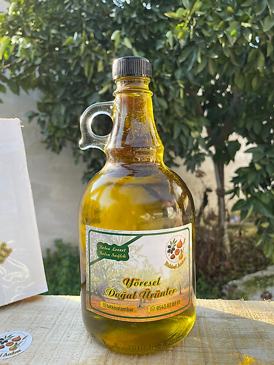 Natürel Sızma Zeytinyağı Cam Şişe ( 1000 ml )